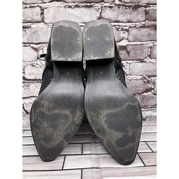 Sam Edelman Elita Black Leather Cut Out Block Heel Western Boots Women Sz 10M US - Picture 14 of 16